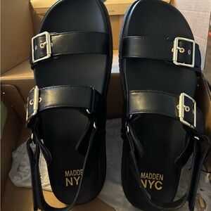 Madden NYC Madden NYC Women's Double Buckle Footbed Mona Sandals,  Sz 11